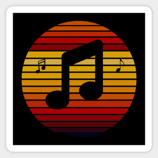 Music Notes Retro Vintage Sticker